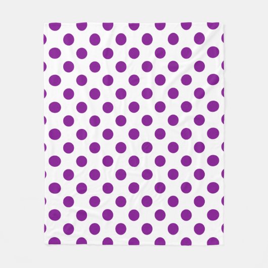 Paarse en witte haarpunten fleece deken (Voorkant)