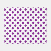 Paarse en witte haarpunten fleece deken (Voorkant (Horizontaal))