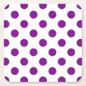 Paarse en witte haarpunten kartonnen onderzetters (Voorkant)