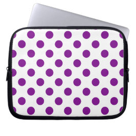 Paarse en witte haarpunten laptop sleeve
