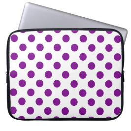 Paarse en witte haarpunten laptop sleeve