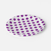 Paarse en witte haarpunten papieren bordje (Gekanteld)