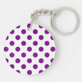 Paarse en witte haarpunten sleutelhanger (Achterkant)