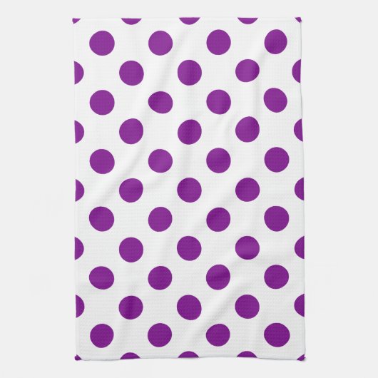 Paarse en witte haarpunten theedoek (Verticaal)