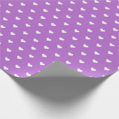 Paarse en witte harten | Aangepast opvulpapier Cadeaupapier (Hoek)