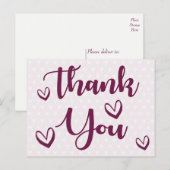 Paarse en witte Harten - Huwelijk, Feest Briefkaart (Voorkant / Achterkant)