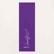 Paarse en witte hartslag van Namaste Script Omkeer