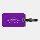 Paarse en witte hibiscus Floral Bagagelabel (Achterkant horizontaal)