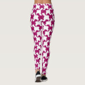 Paarse en witte hond met leggings (Achterkant)