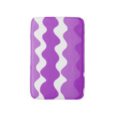 Paarse en witte horizontale golvenpatroon badmat (Voorkant Verticaal)