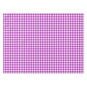 Paarse en Witte Houndstooth Check Tafelkleed (Voorkant (Horizontaal))