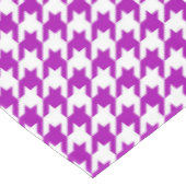 Paarse en Witte Houndstooth Check Tafelkleed (Gekanteld)
