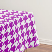 Paarse en Witte Houndstooth Check Tafelkleed (Voorbeeld)