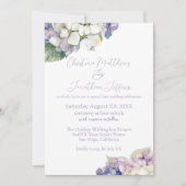 Paarse en witte hydrangeas kaart (Voorkant)