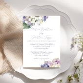 Paarse en witte hydrangeas kaart