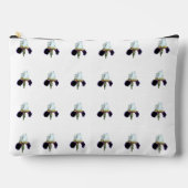 Paarse en Witte Iris Accessoiretas Etui (Voorkant)