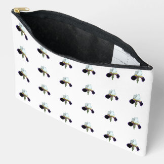 Paarse en Witte Iris Accessoiretas Etui
