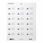 Paarse en Witte Iris Adres Verzendlabels Etiket (Full Sheet)