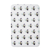 Paarse en Witte Iris Badmat (Voorkant Verticaal)
