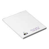 Paarse en witte Iris Bureaublok Notitieblok (Schuin)