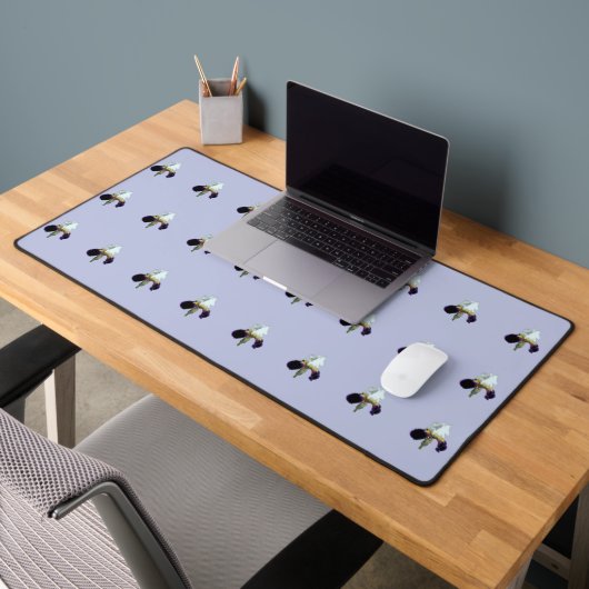 Paarse en Witte Iris Bureaumat (Kantoor 2)