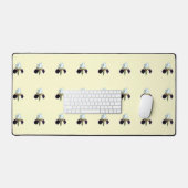 Paarse en Witte Iris Bureaumat (Keyboard & Muis)
