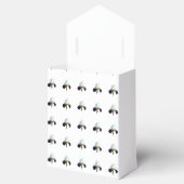 Paarse en Witte Iris Cadeau Favor Doos Bedankdoosjes (Geopend)