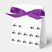 Paarse en Witte Iris Cadeau Favor Doos Bedankdoosjes (Voorkant Zijde)