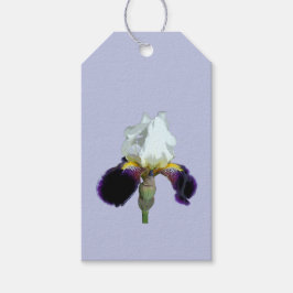 Paarse en Witte Iris Cadeaulabel