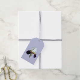Paarse en Witte Iris Cadeaulabel