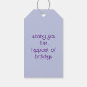 Paarse en Witte Iris Cadeaulabel (Achterkant)