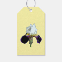 Paarse en Witte Iris Cadeaulabel
