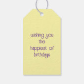 Paarse en Witte Iris Cadeaulabel (Achterkant)
