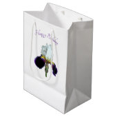 Paarse en Witte Iris Cadeautas (Voorkant Gekanteld)