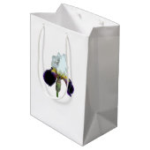 Paarse en Witte Iris Cadeautas (Achterkant Gekanteld)