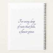 Paarse en Witte Iris Dagplanner Planner (Achterkant)