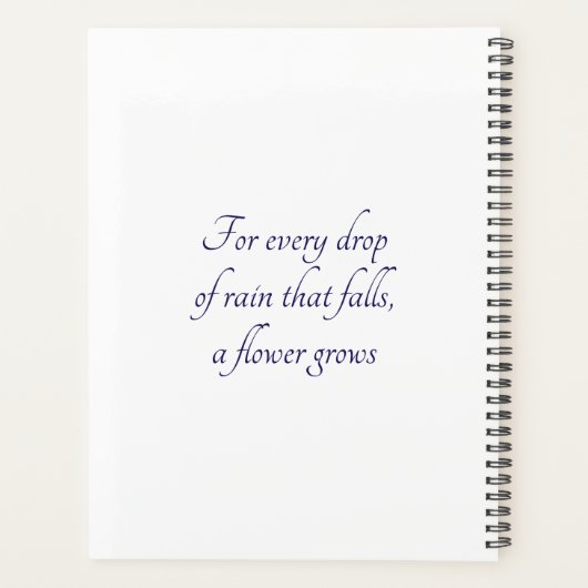 Paarse en Witte Iris Dagplanner Planner (Achterkant)