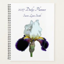 Paarse en Witte Iris Dagplanner