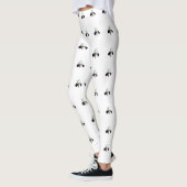 Paarse en Witte Iris Dames Leggings (Links)
