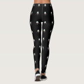 Paarse en Witte Iris Dames Leggings (Achterkant)