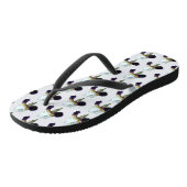 Paarse en Witte Iris Dames Slippers Teenslippers (Schuin)