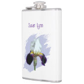 Paarse en Witte Iris Drinkfles Heupfles (Links)