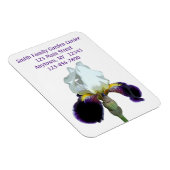 Paarse en Witte Iris Flexibele Magneet (Rechterzijde)