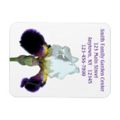 Paarse en Witte Iris Flexibele Magneet (Horizontaal)