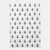 Paarse en Witte Iris Keukenhanddoek (Verticaal)