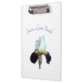 Paarse en Witte Iris Klembord (Links)