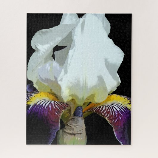 Paarse en Witte Iris Legpuzzels Legpuzzel (Verticaal)