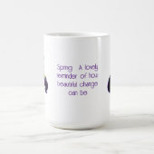 Paarse en Witte Iris met Quote Koffiemok (Center)