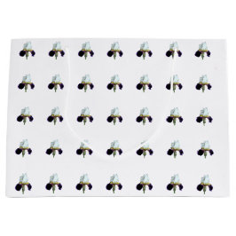 Paarse en Witte Iris Patroon Cadeautas