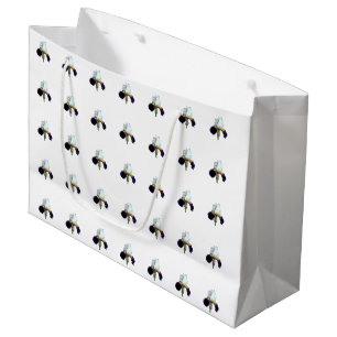 Paarse en Witte Iris Patroon Cadeautas